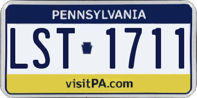 PA license plate LST1711