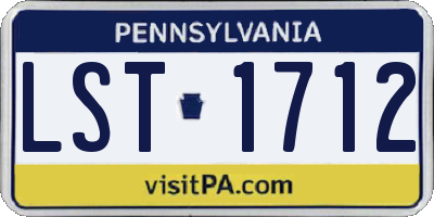 PA license plate LST1712