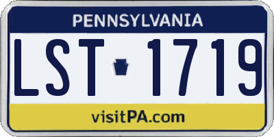 PA license plate LST1719