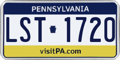 PA license plate LST1720
