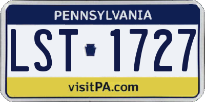 PA license plate LST1727