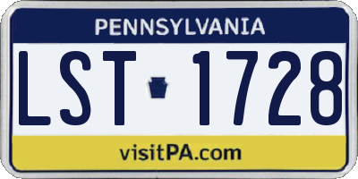 PA license plate LST1728