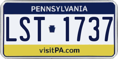 PA license plate LST1737