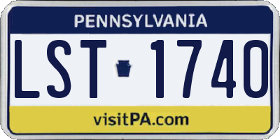 PA license plate LST1740