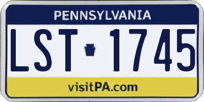 PA license plate LST1745