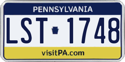 PA license plate LST1748