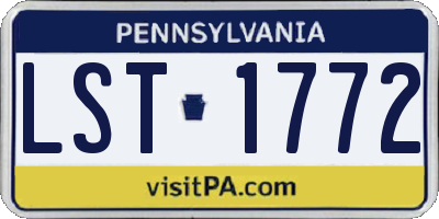 PA license plate LST1772