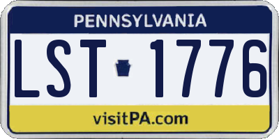 PA license plate LST1776
