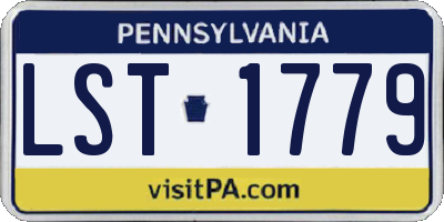 PA license plate LST1779