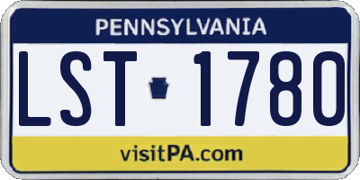 PA license plate LST1780