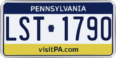 PA license plate LST1790