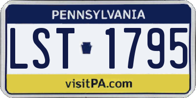 PA license plate LST1795