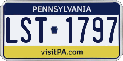 PA license plate LST1797