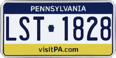 PA license plate LST1828