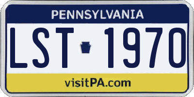 PA license plate LST1970