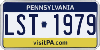 PA license plate LST1979