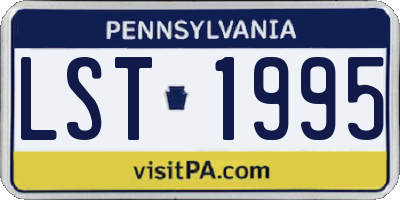 PA license plate LST1995