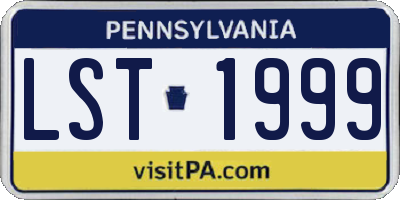 PA license plate LST1999