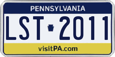 PA license plate LST2011