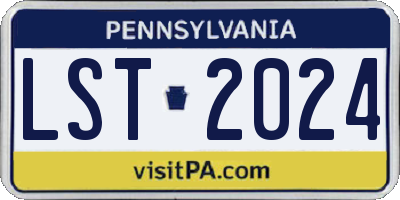 PA license plate LST2024
