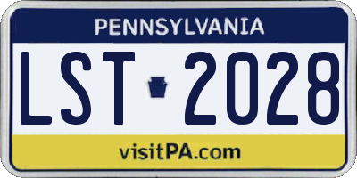 PA license plate LST2028