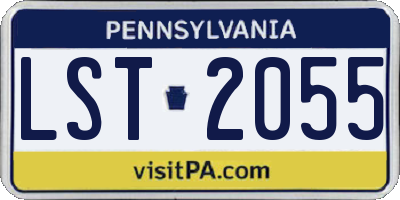 PA license plate LST2055