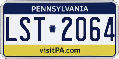 PA license plate LST2064