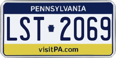 PA license plate LST2069