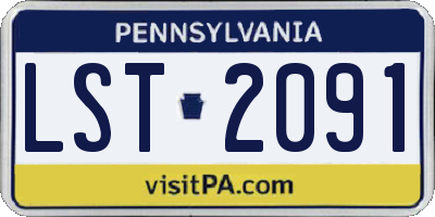 PA license plate LST2091