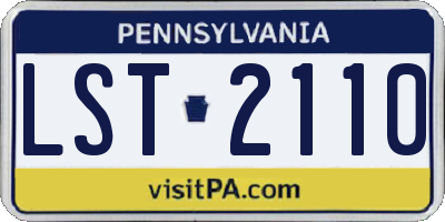 PA license plate LST2110