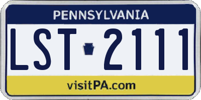 PA license plate LST2111