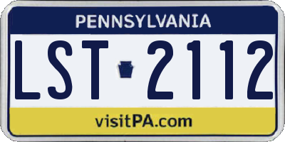 PA license plate LST2112
