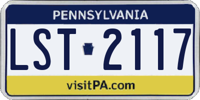 PA license plate LST2117