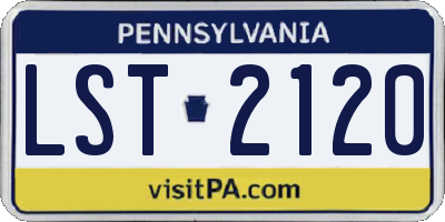PA license plate LST2120
