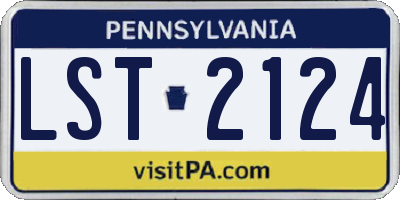 PA license plate LST2124