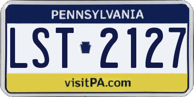 PA license plate LST2127