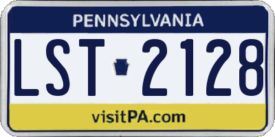 PA license plate LST2128