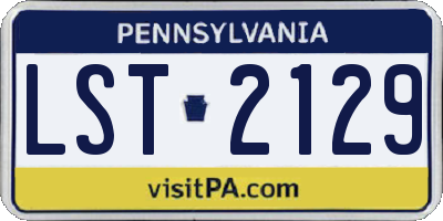 PA license plate LST2129