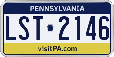 PA license plate LST2146
