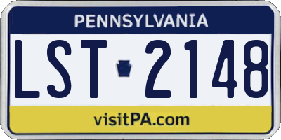 PA license plate LST2148