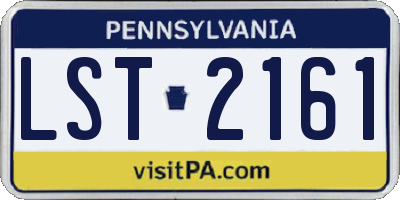 PA license plate LST2161