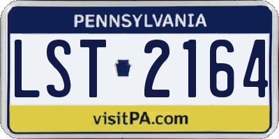 PA license plate LST2164