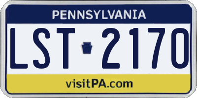 PA license plate LST2170