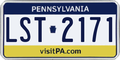 PA license plate LST2171