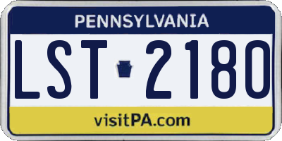 PA license plate LST2180