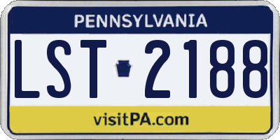 PA license plate LST2188