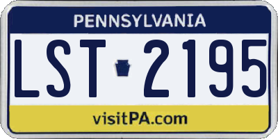 PA license plate LST2195