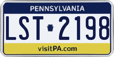 PA license plate LST2198