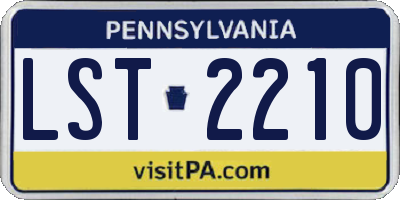 PA license plate LST2210