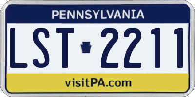 PA license plate LST2211